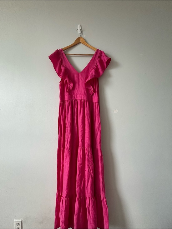 Scotch & Soda Dresses & Skirts - Scotch & Soda Bright Pink Ruffle Maxi Dress - Brand New